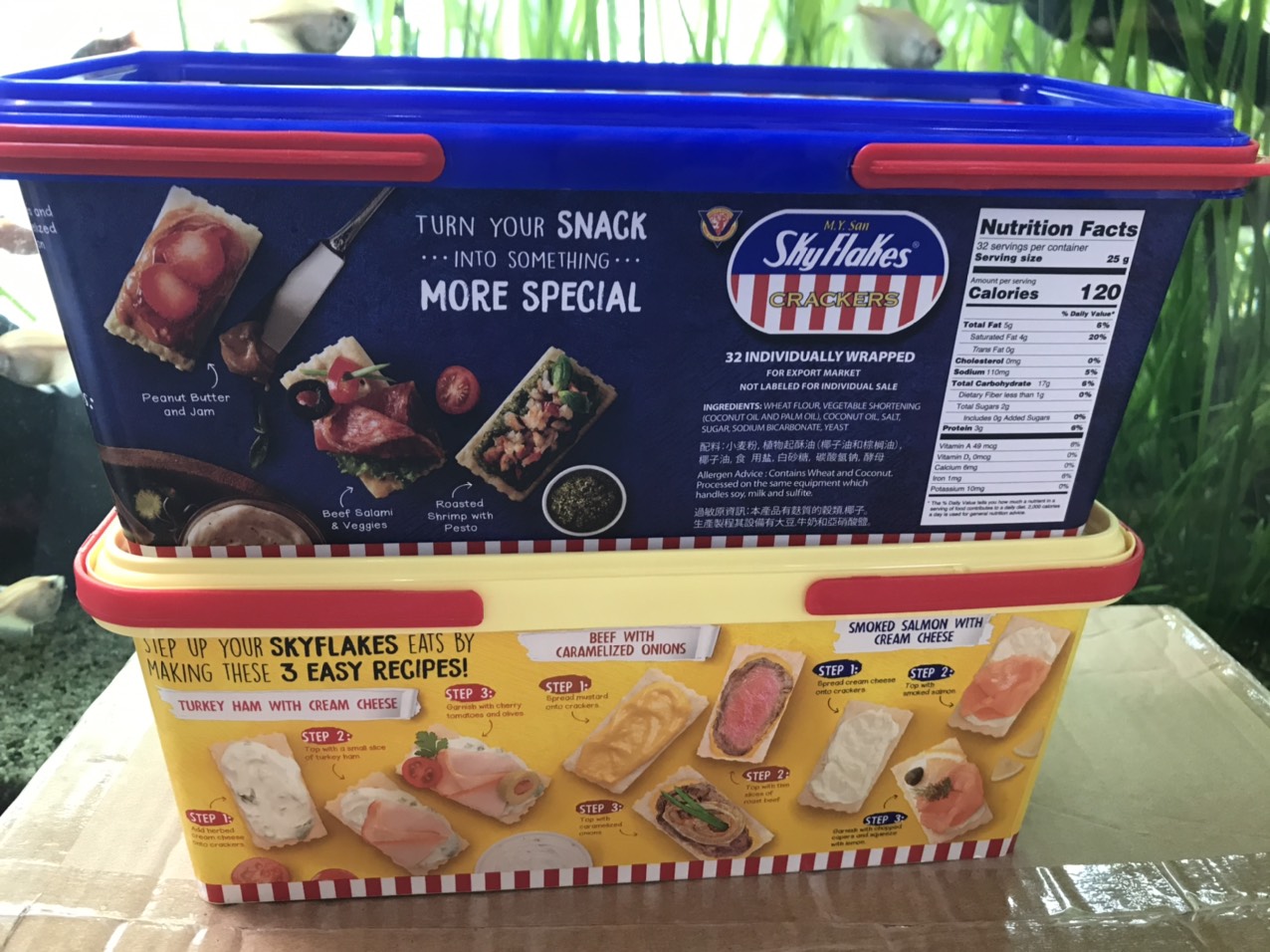 Chậu Ăn Kiêng Bánh Quy Sky Flakes Crackers (Hộp 800g)