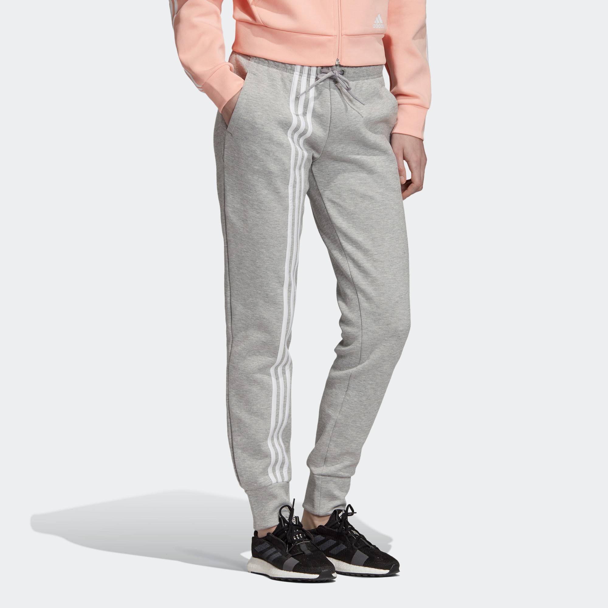 adidas 3 stripes pants grey