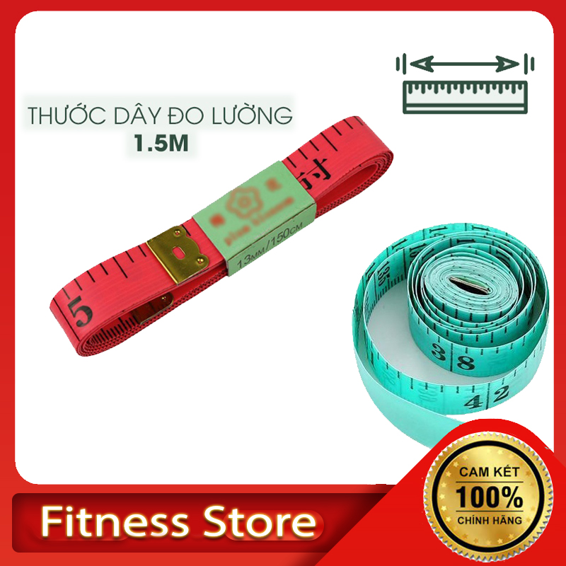 Thước Dây Do 150cm - Thước Dây May Đồ, Đo Eo Đầu Bọc Sắt, Đo Bắp Tay, Bụng, Vòng Đùi,...