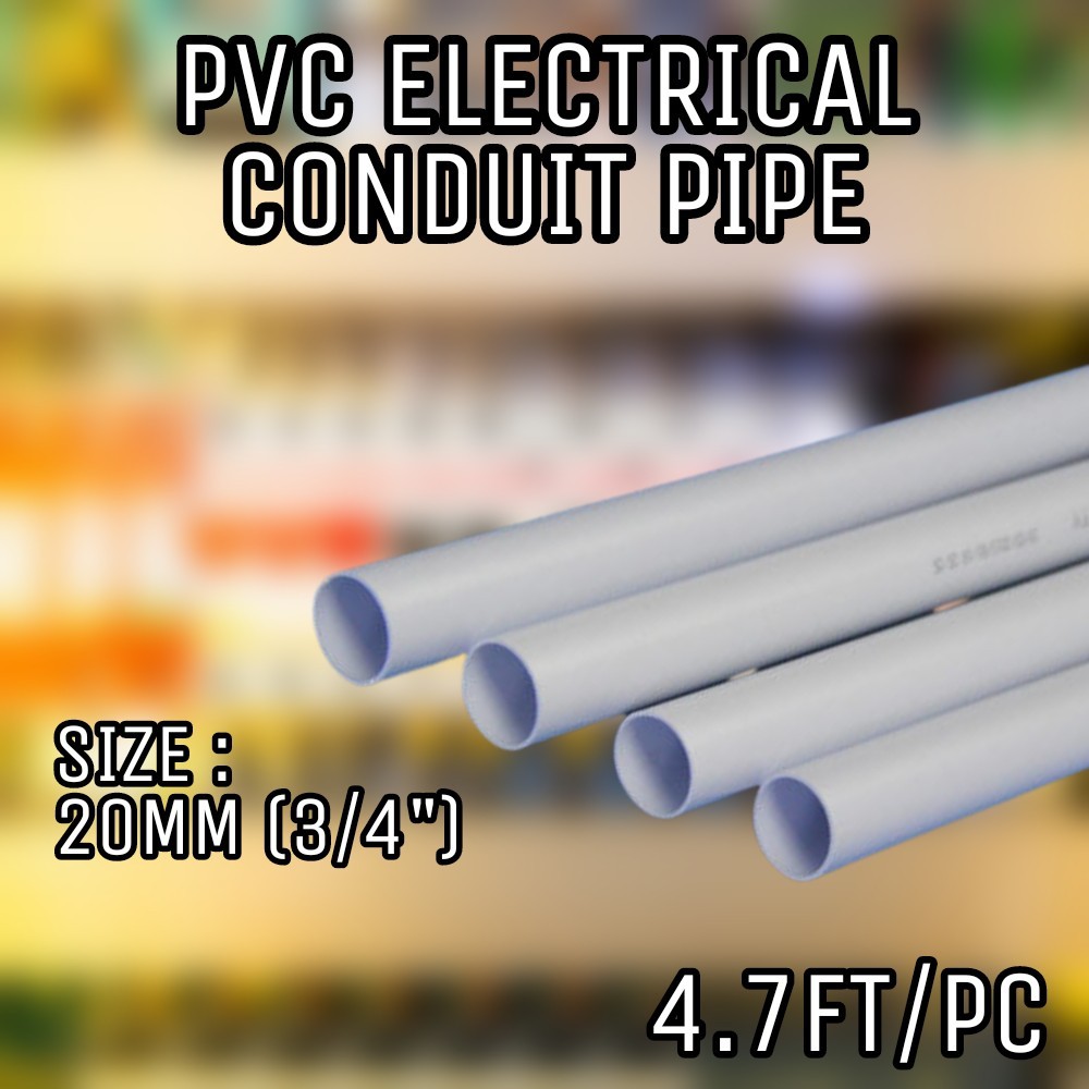 [3ft Length] 20mm (3/4) / 25mm (1) PVC ELECTRICAL CONDUIT PIPE Pipe ...