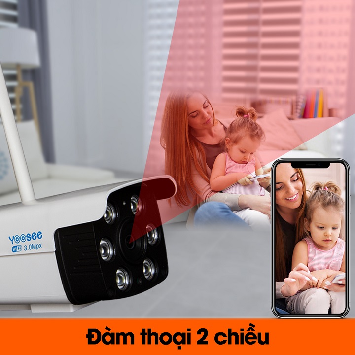 Camera Ngoài Trời 2.0 Yoosee Chống Nước Đàm Thoại 2 Chiều