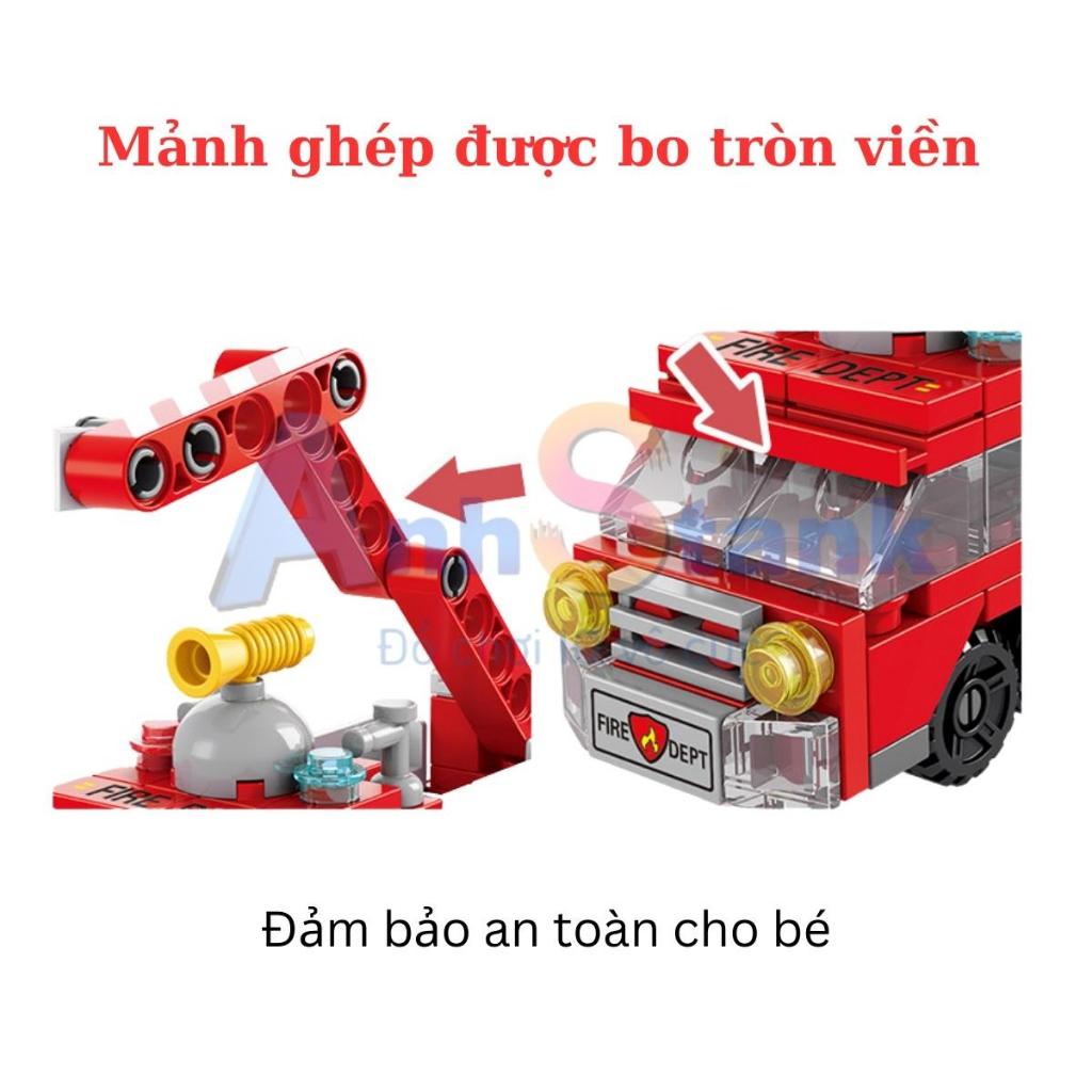 Đồ chơi lắp ráp xe Cứu hỏa 147 chi tiết
