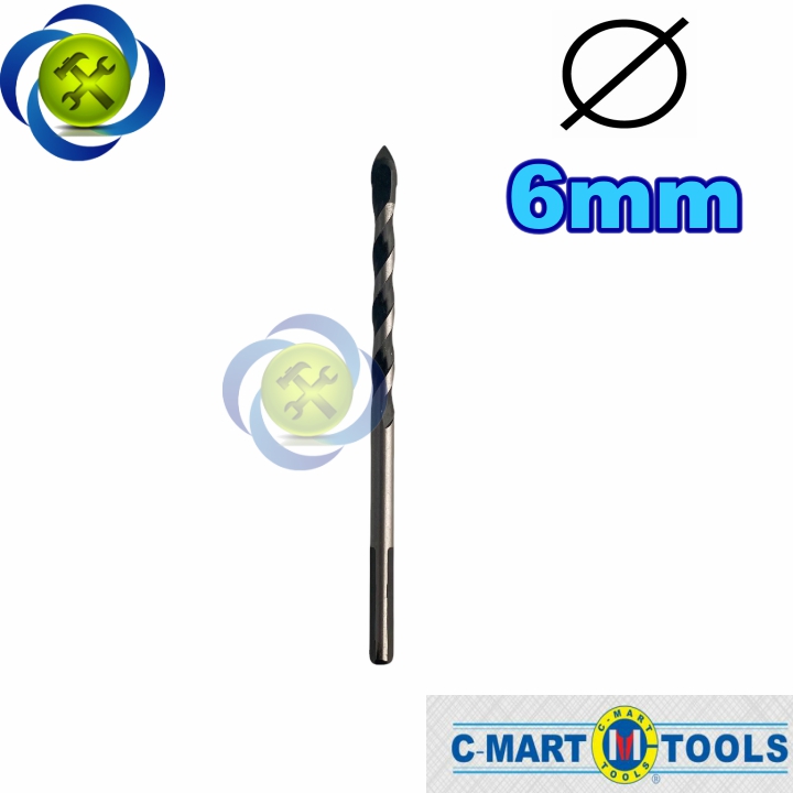 Mũi khoan gạch men 6mm c-mart a3104-06 màu đen