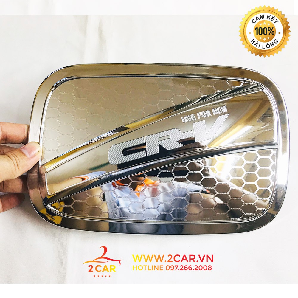 Ốp nắp bình xăng xe honda crv 2018- 2019 - 2020- 2021- 2022 mạ crom cao cấp