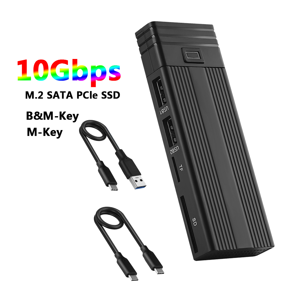 M2 Nvme Ngff Ssd Enclosure 8gbps Pcie M2 Nvmesata Hdd Enclosure Usb 32 Gen 2 Adapter Dock Usb 0903