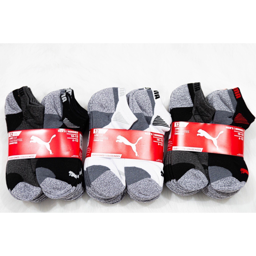 Bộ vớ thể thao cổ thấp Puma cho nam (8 đôi)