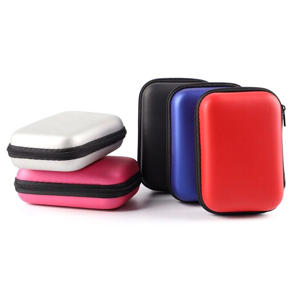 AIMEE Portable Cable Organizer Pouch Case Carry Headphone Headset Accessories Storage Box 2.5" External HDD SSD Box Earphone Bag Hard Drive Disk Case