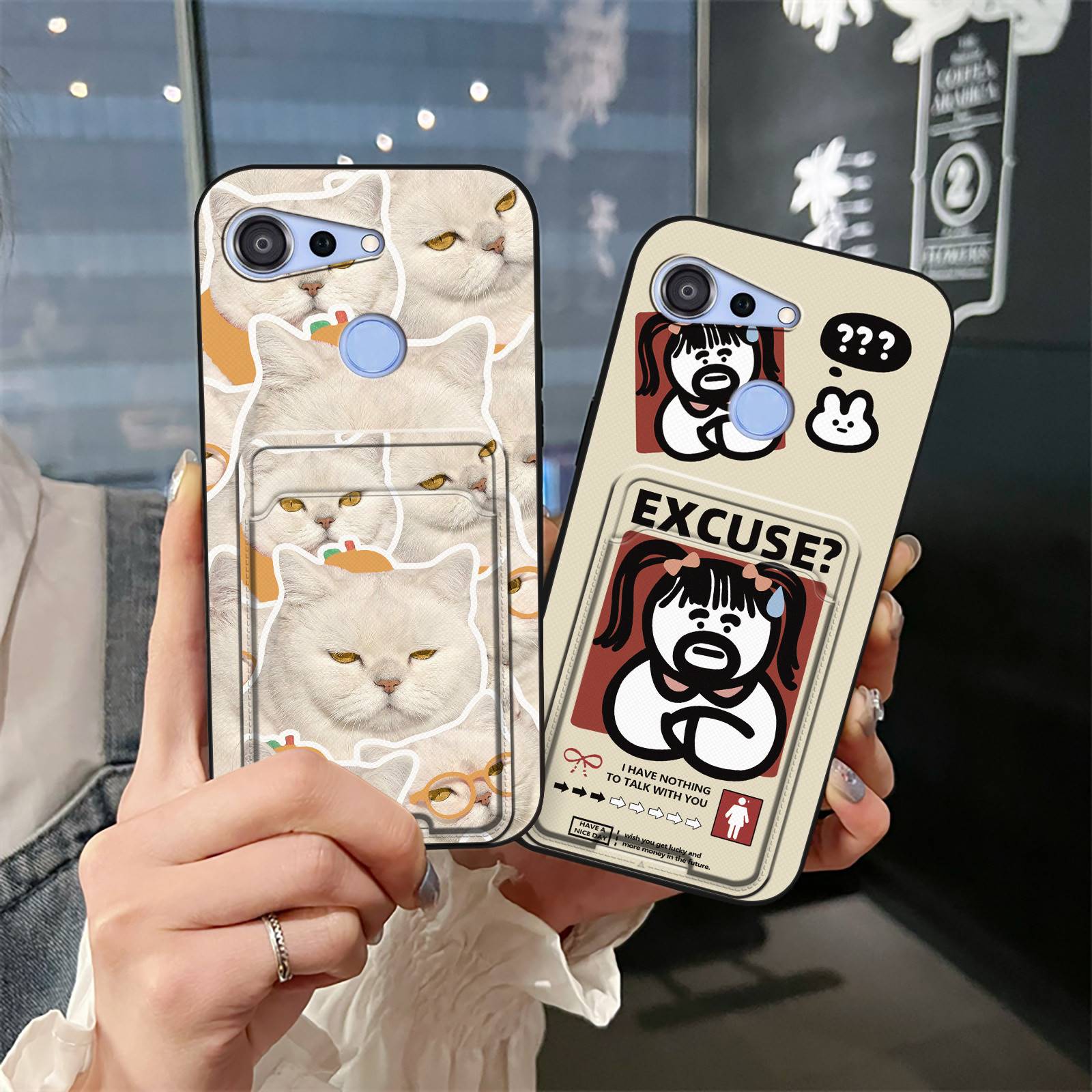 Shockproof Card bag Phone Case For Kyocera Android One S6/Gratina KYV48 ...