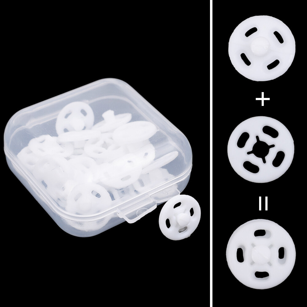 15 Pairs Invisible Small Plastic Snap Buttons Fasteners Press Button Stud For Clothes Mini Accessories