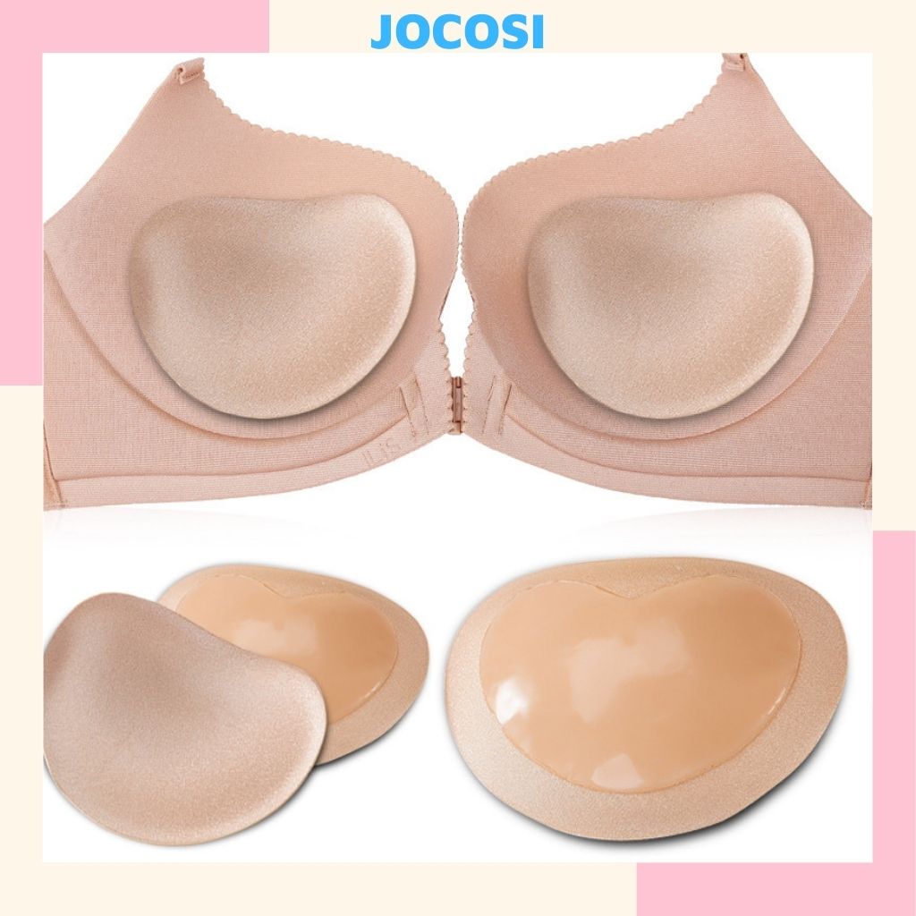 Bộ 2 mút độn ngực hình tim chống trượt, mút độn Silicone nâng ngực 2001