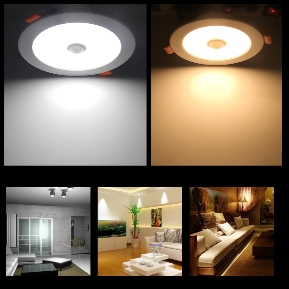 LED Recessed Downlight PIR Motion Sensor LED Ceiling Lamp Downlight Light 3W 5W 9W 18W 220V Smart Spot Led Downlight