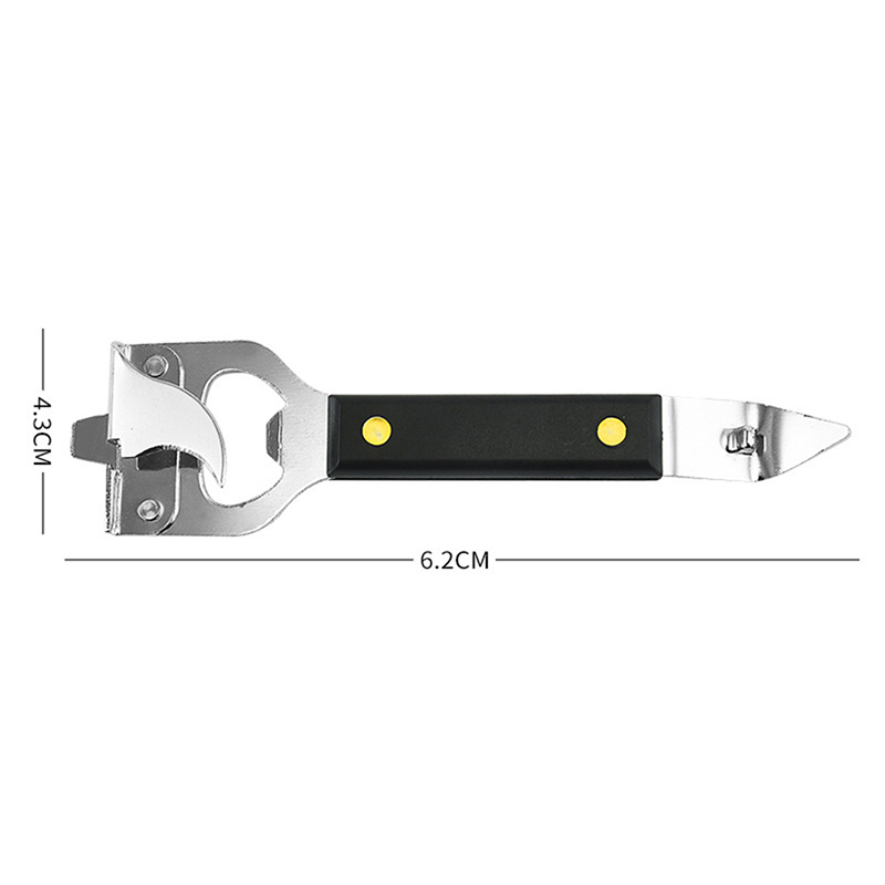 Can Opener Adjustable Stainless Steel Non-Slip Multifunction Manual Jar Bottle Opener Gadget Home Gadgets Accessories.