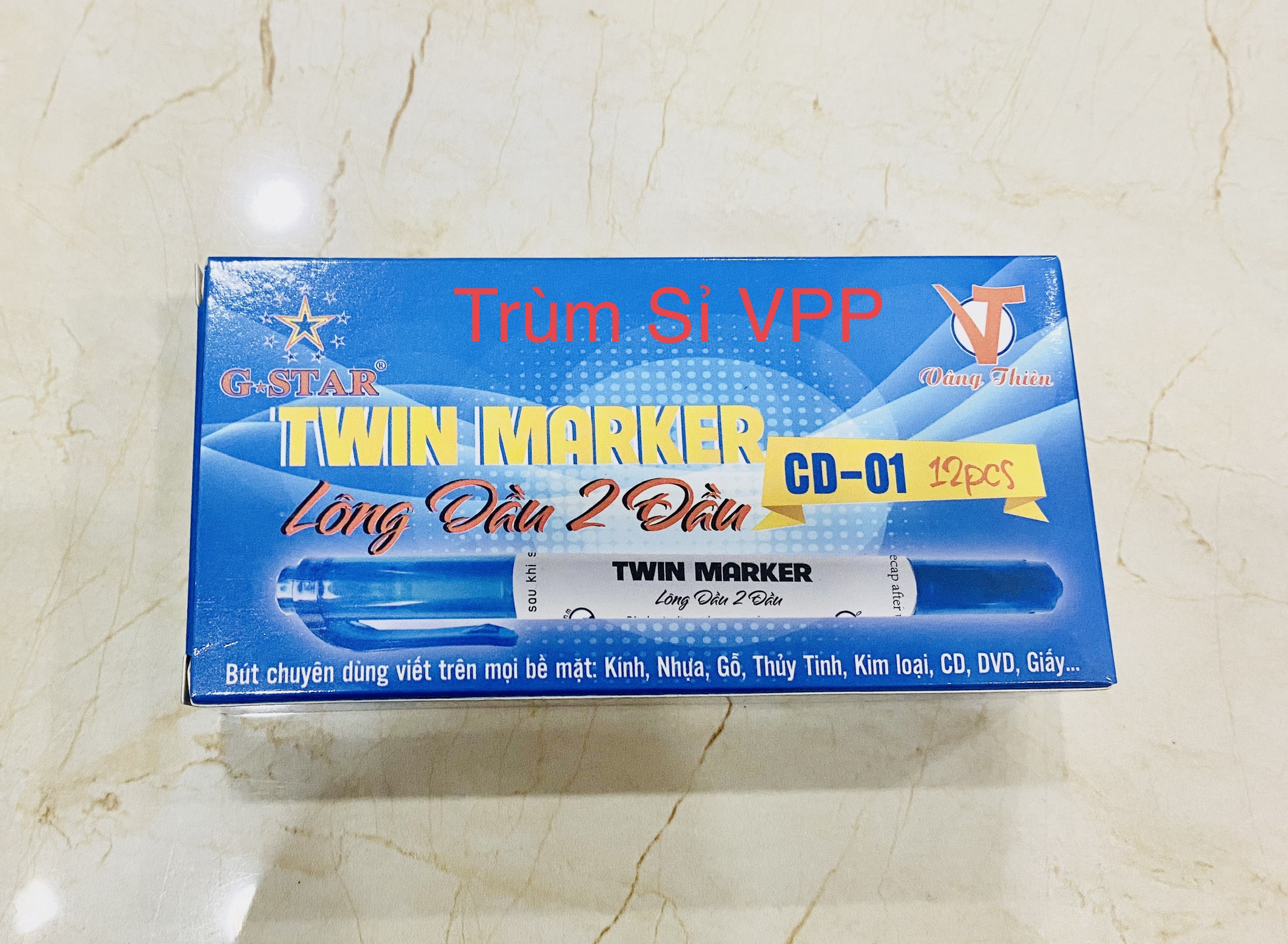Bút Lông Dầu 2 Đầu Gstar CD01 (12 cây/ hộp)