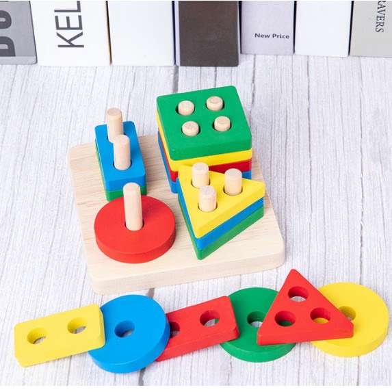 Combo 3 - 7 món đồ chơi gỗ cho bé phát triển tư duy cho bé