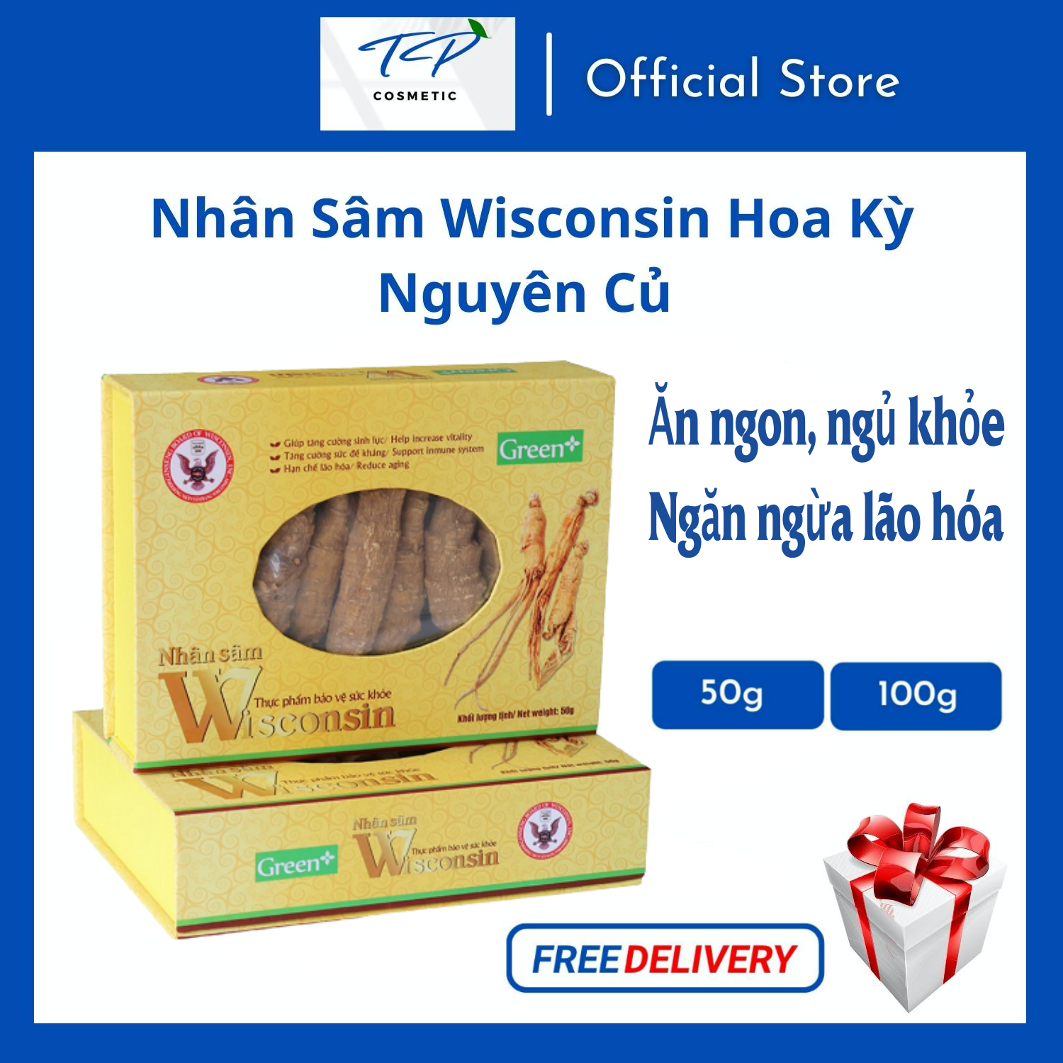 Nhân sâm wisconsin hoa kỳ cắt lát/nguyên củ: bồi bổ sức khỏe tăng sức đề kháng điều hòa lipid máu.