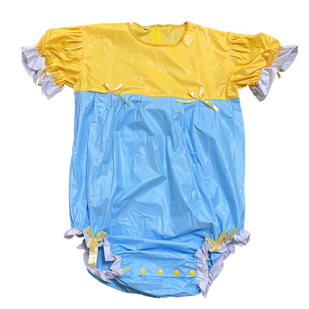 Ready StockAdult Baby PVC Snap Crotch Bodysuit ABDL Romper Sissy