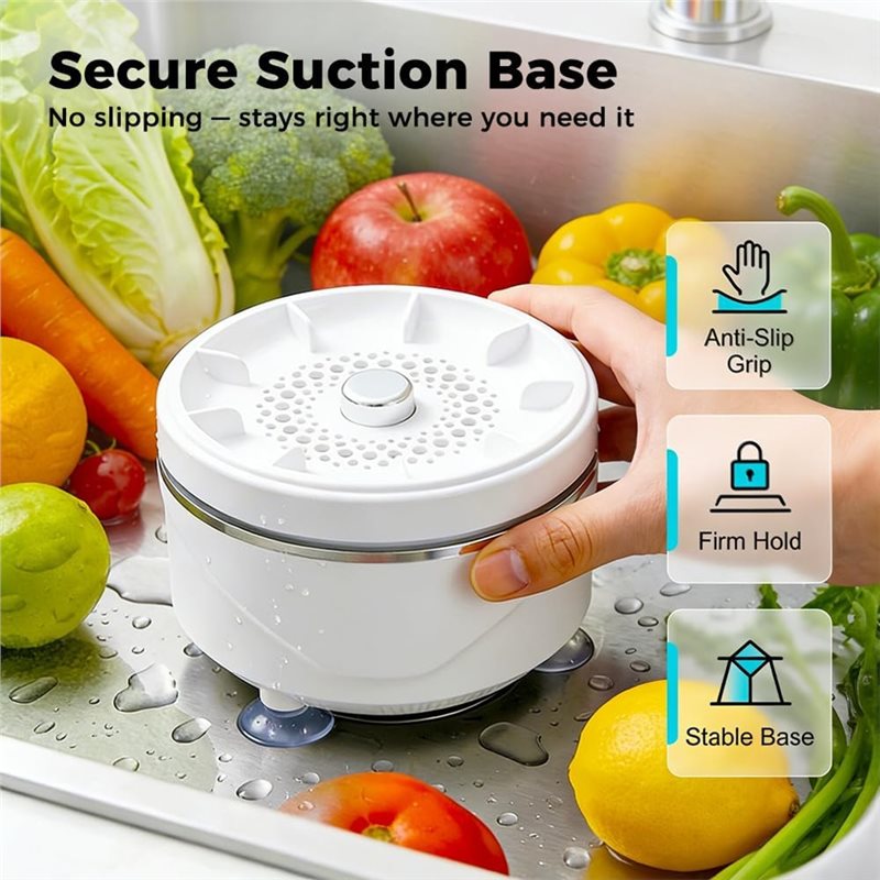Fruit and Vegetable Washing Machine,Fruit Cleaner Device Waterproof Fruit Vegetable Purifier Clean Produce with Titanium.