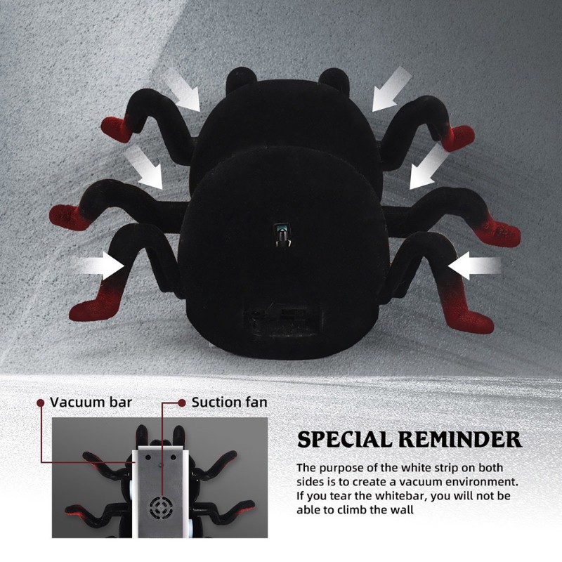 Tarantula Rccrawler RC Wall Crawler Tarantula Wall Toys, Rechargeable Wall Climbing Spider ...