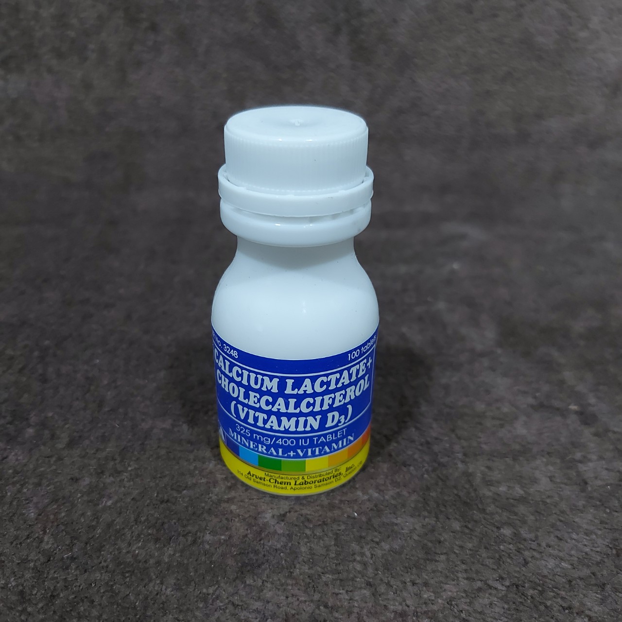 Lọ 100 viên (cung cấp canxi cao cấp Philippines) Calcium Lactate + Cholecalciferol (Vitamin D3) thuốc gà đá