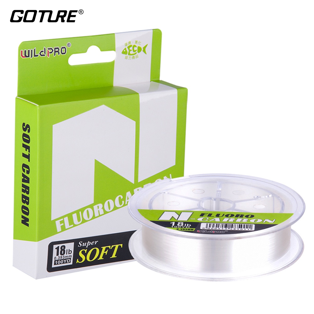 Goture Wildpro Fluorocarbon Fishing Line Fast Sinking 100Yds/91M