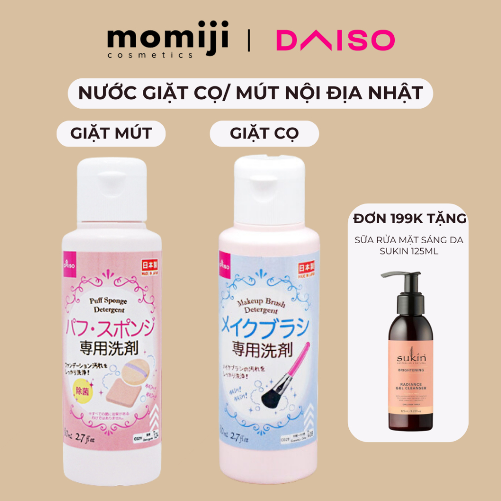 Nước Giặt Cọ Giặt Mút Daiso Nhật Bản 80ml