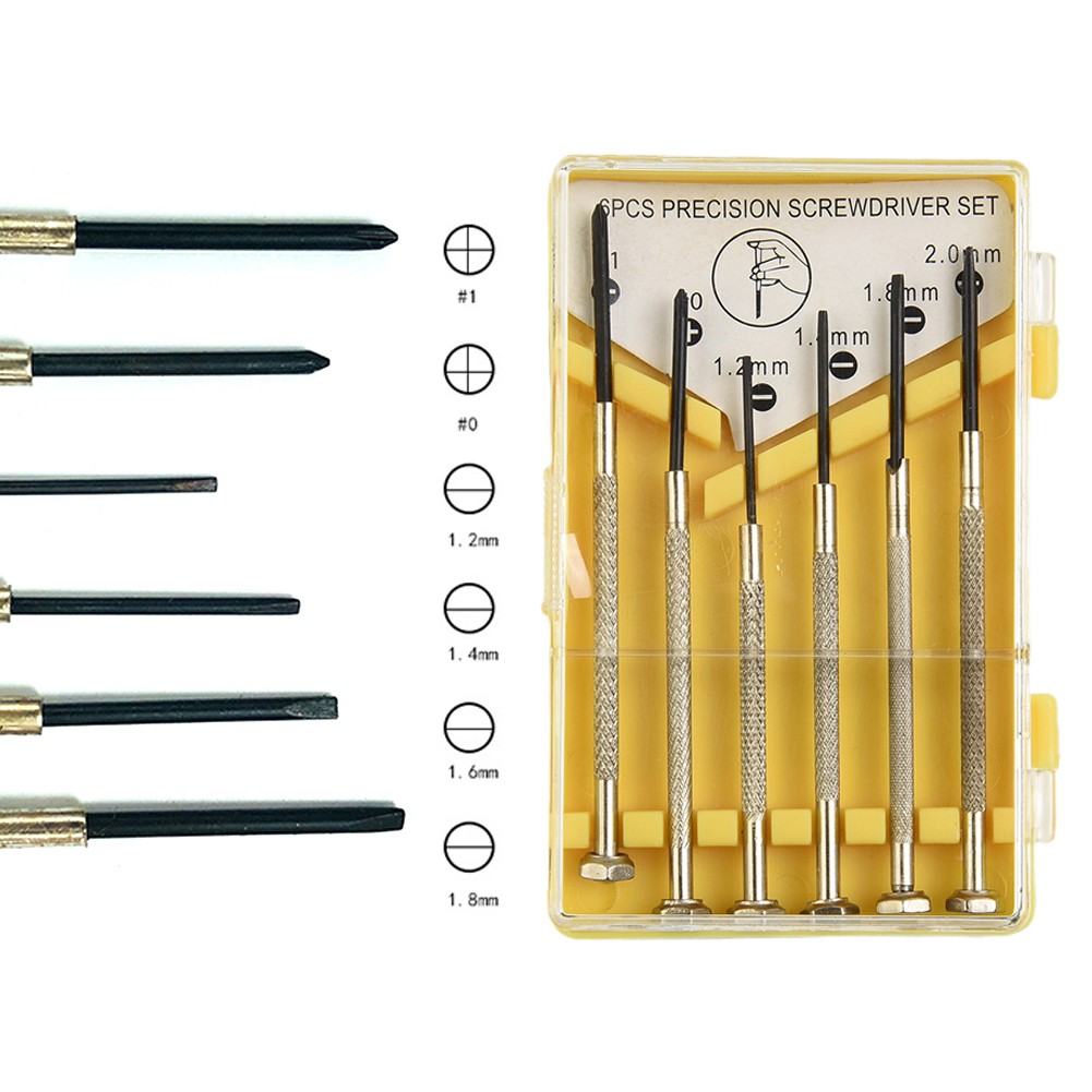 Essential 6pcs Precision Screwdriver Set for Watch Jewelry Glasses Repair