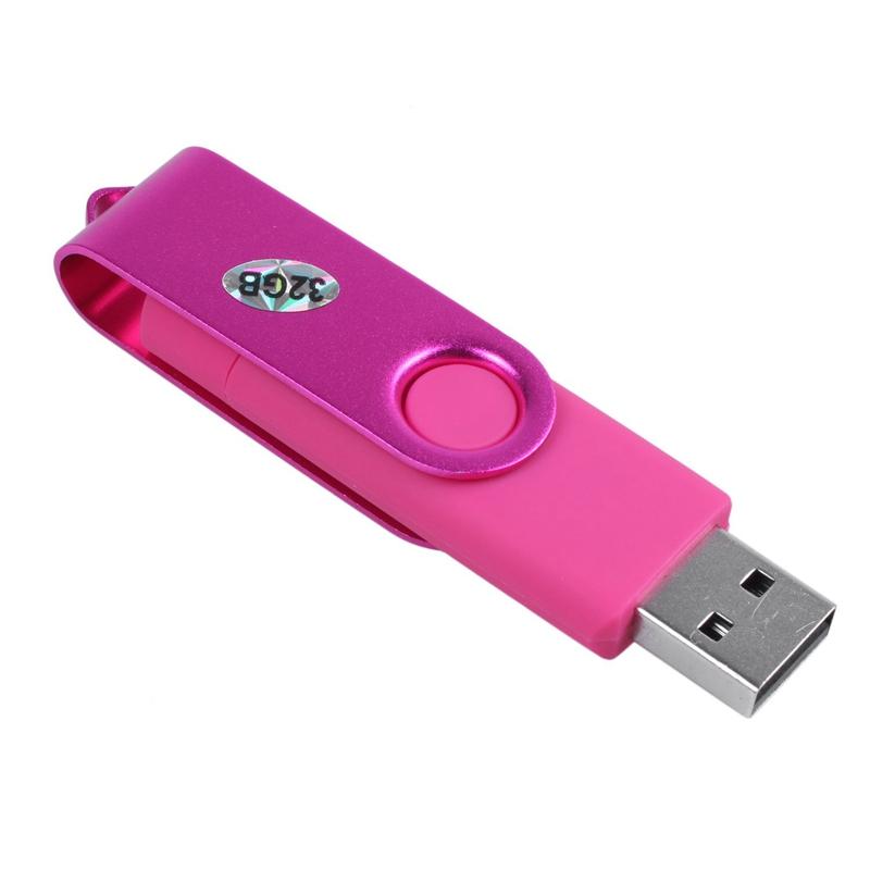 32GB USB 2.0 Swivel Flash Memory Stick Pen Drive U Disk for OTG Phone