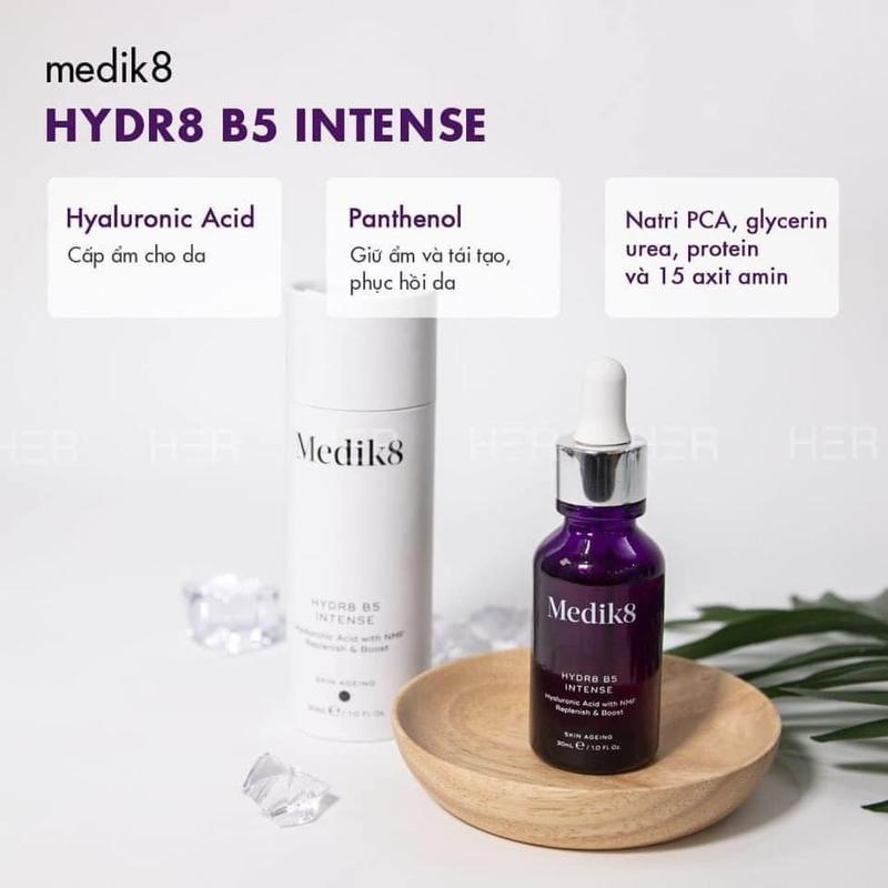 Serum medik8 hydr8 b5 intense 30ml phục hồi da nhăn và lão hóa