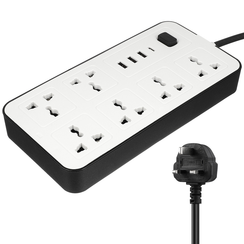 HOMEMAXS Electric Outlets Power Extension Charge Porous Receptacle Flat Plug Strip Charging Home