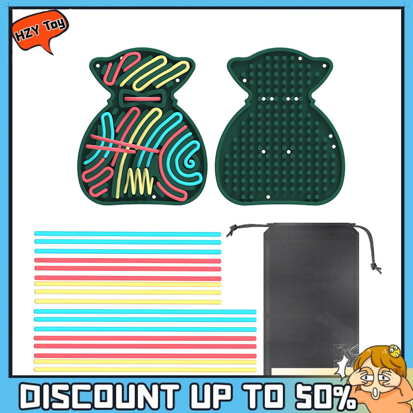 Gift Bag Sensory Activity Board Fine Motor Skills Board Silicone Fidget Toy Sensory Activity Board for Kids Adults Stress Relief Fine Motor Skills Educational Busy Board Christmas Gift Bag