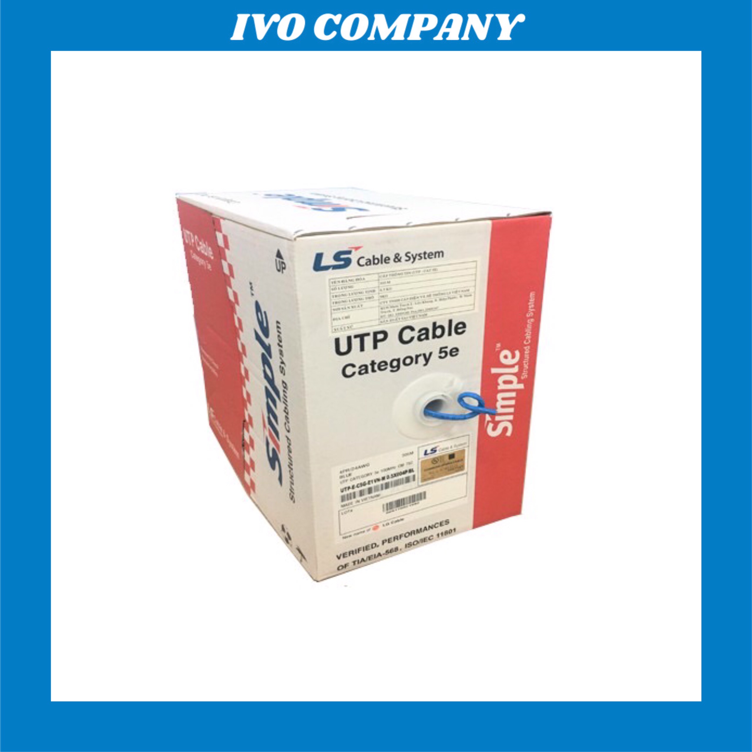 Thùng Dây Cáp Mạng LS Vina Cat5e UTP 305m