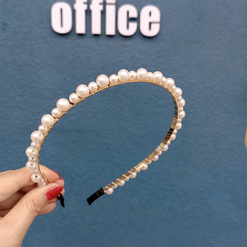 Băng đô bờm cài tóc đính đá sang trọng tiểu thư