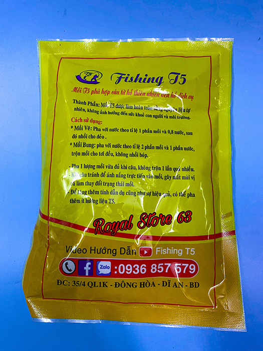 Mồi câu cá chép thơm siêu nhạy Fishing T5 (200gram)