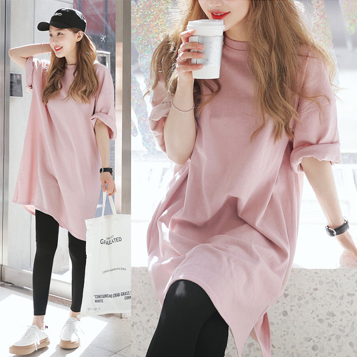 Spring and Summer Loose T-shirt Women's Long Top