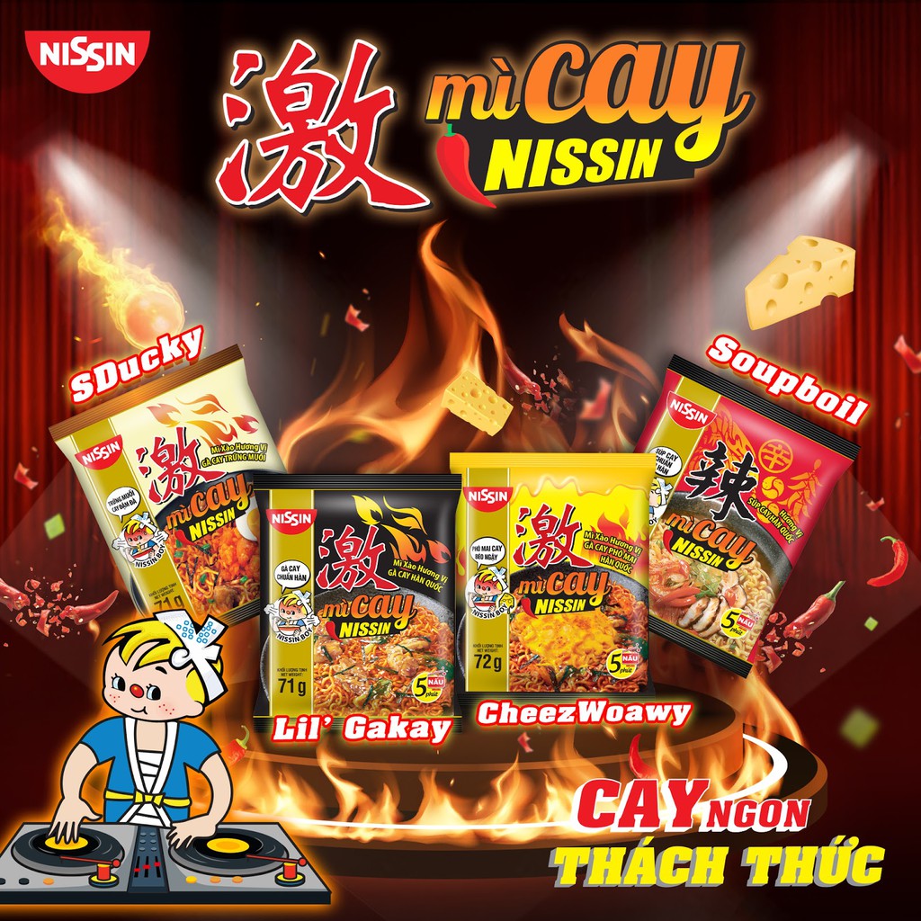 Mì Cay Hàn Quốc - Combo 10 gói Đủ Hương Vị Lựa Chọn