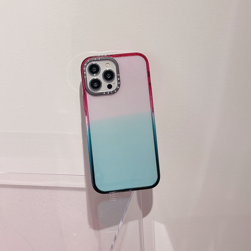 Original Casetify Gradient Cotton Candy Solid Color Hard impact Case Cover For iPhone 11 12 13 14 15 Pro Max Casing