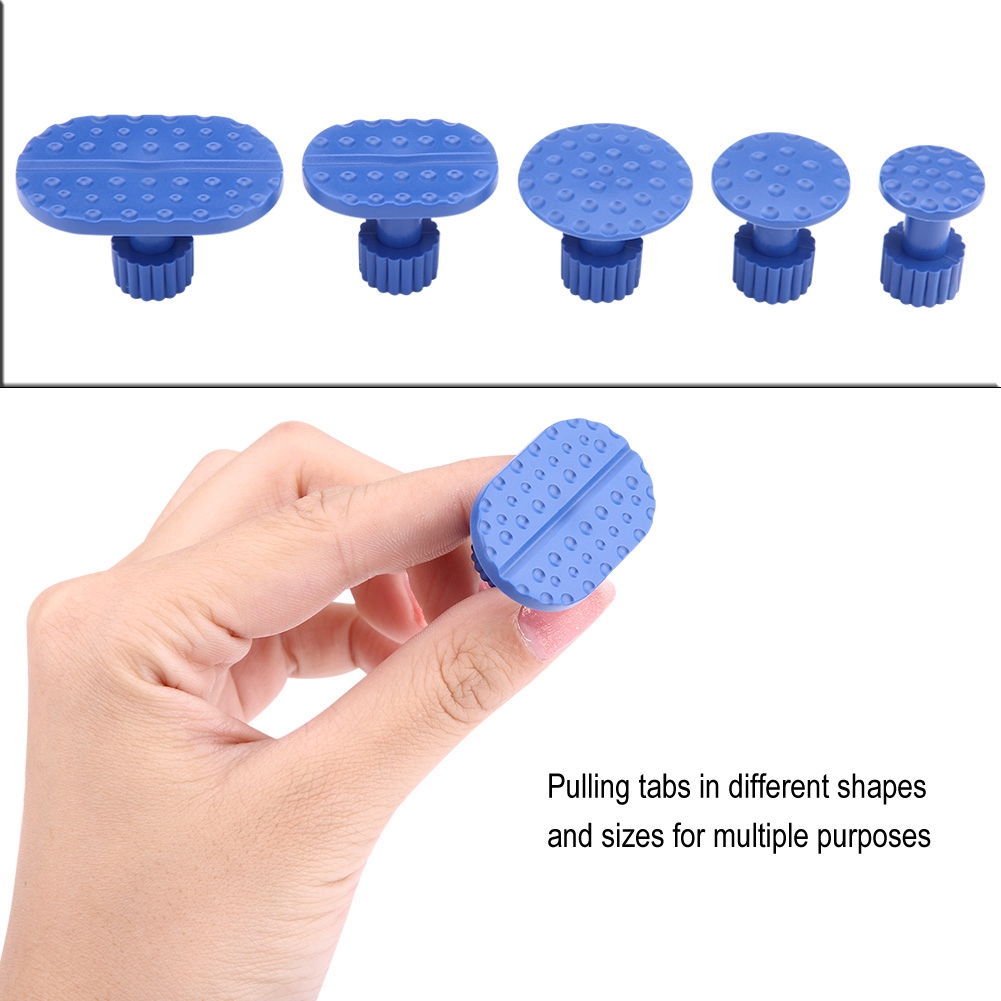 Pulling Tabs Kit 30pcs Nylon Car Body Dent Removal Pulling Tabs Paintless Dent Repair Tools Glue Puller Tabs for Automobile Refrigerator Motorcycle Body Washing Machine