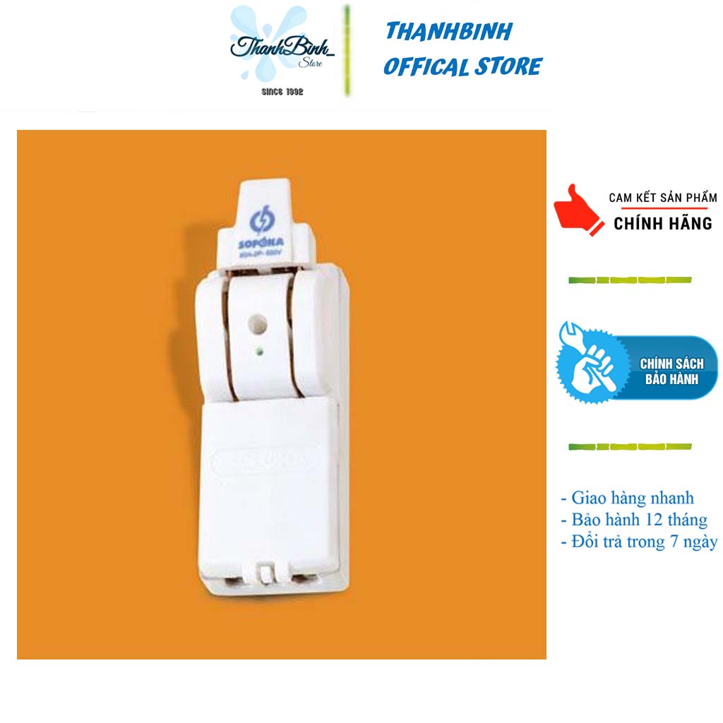 Cầu dao đế sứ 2p- 15a/ 20a/ 30a/ 60a sopoka/ vinakip chống cháy