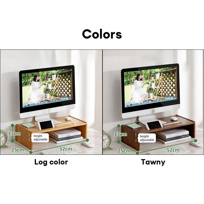 Storage Shelf Computer monitor screen elevated shelf, multi-level desktop base, desktop office organizing stand, storage shelf