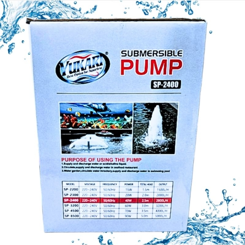 Pompa aquarium kolam kecil YUKARI SP 2400