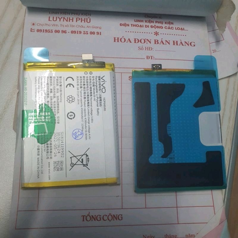 Pin vivo s1 b h0 zin và baqe chuẩn