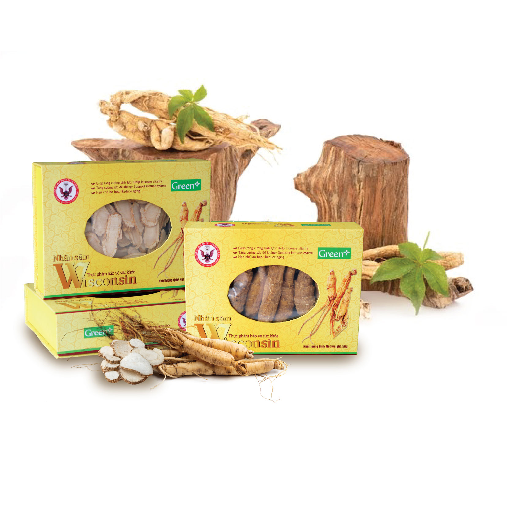 Sâm wisconsin hoa kỳ - cắt lát 50g