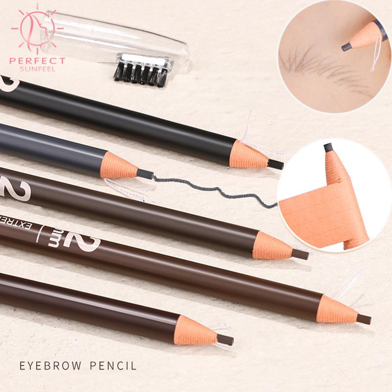 [Perfect Sunfeel] Pull Line Eyebrow Pencil 2mm Tip Black Grey Brown Waterproof Eye Brow Natural Eye Makeup Tools Cosmetics