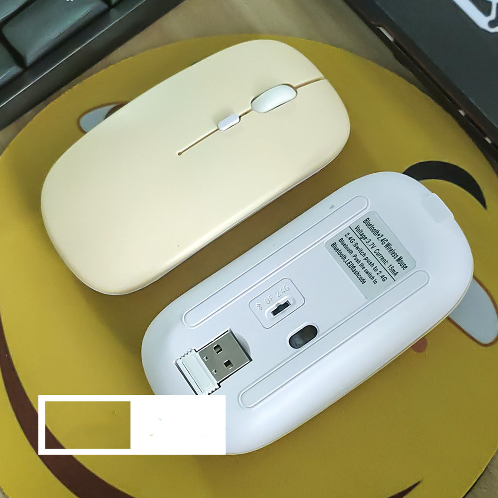 Rechargeable Wireless Bluetooth-compatible Mouse Portable Silent Ergonomic Mice For Computer Laptop Tablet Phone Office Gaming Mouse
