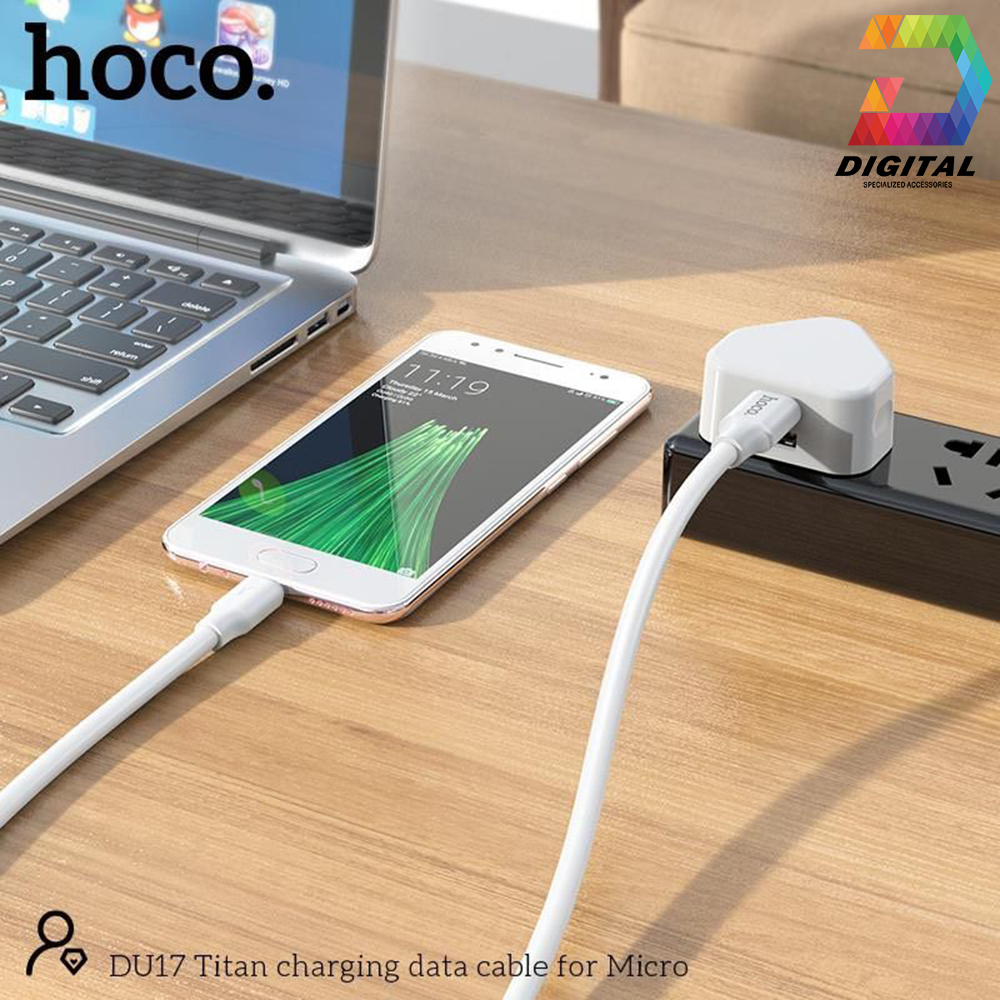 Cáp Sạc Nhanh Hoco DU17 Chính Hãng Dài 1 Mét ( iPhone, Type C, Micro )
