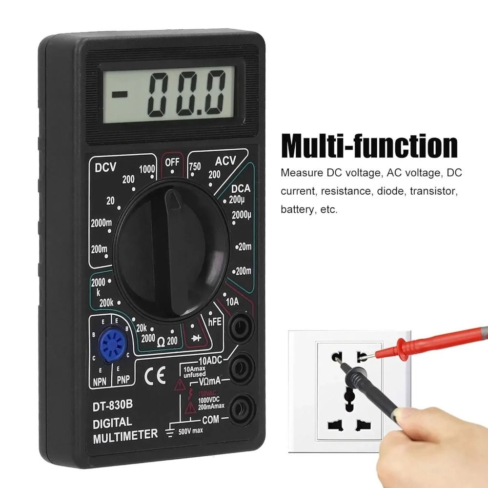 Portable Multifunctional Digital Multimeter LCD Display Overload ...