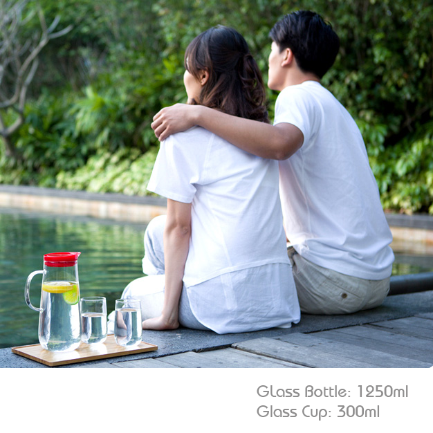 Bình thủy tinh Samadoyo S068B (Đỏ) 1250ml