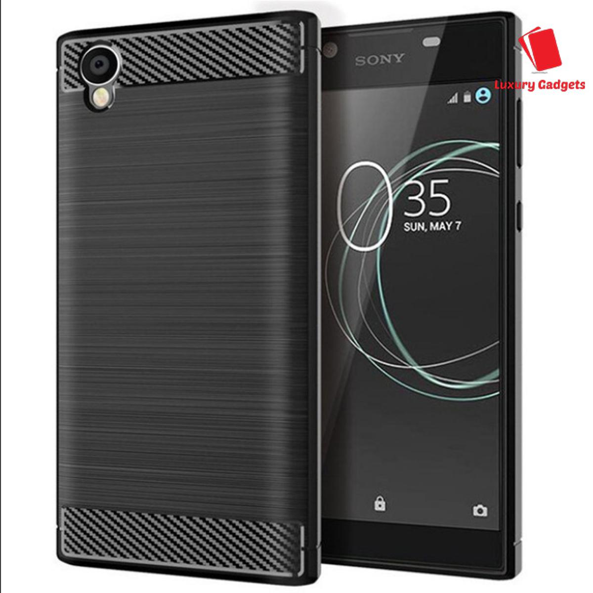 Cruzerlite Für Sony Xperia 1 Hülle, Kohlefaser Textur Design Abdeckung Anti-Scratch Stoßdämpfung Schutzhülle Für Sony Xperia 1 Case