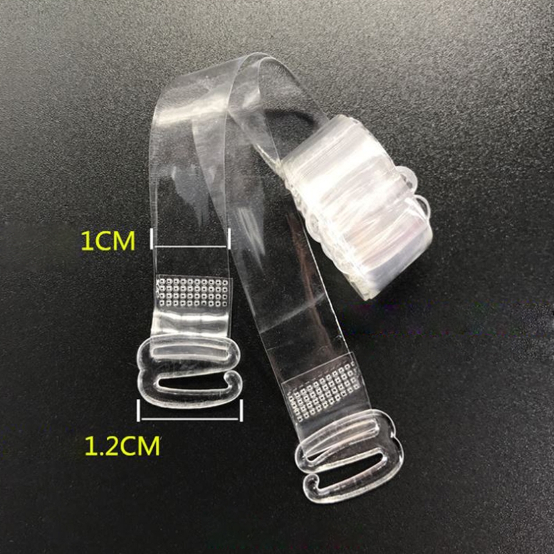 【Aoligi Toy Store】 1Pair Invisible Bra Strap Elastic Shoulder Belt Transparent Non-Slip Plastic 1cm