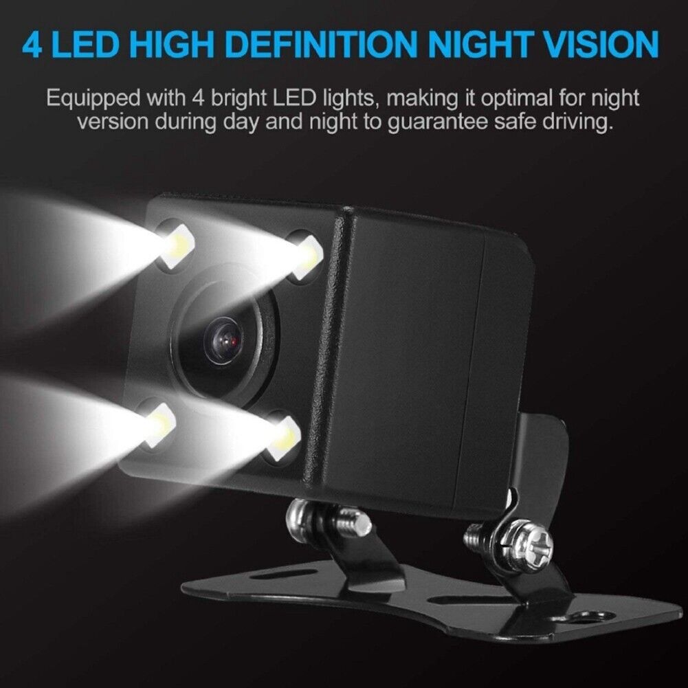 Car Rear View 4 LED Camera Night Vision Reversing Car Parking Monitor ...